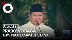 Video: Pertama Kalinya Prabowo Bacakan Teks Proklamasi di Istana