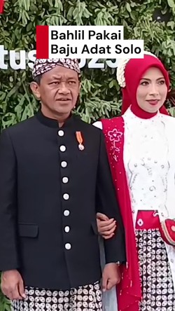 Video Bahlil Pakai Baju Adat Solo di HUT ke-80 RI, Apa Maknanya?