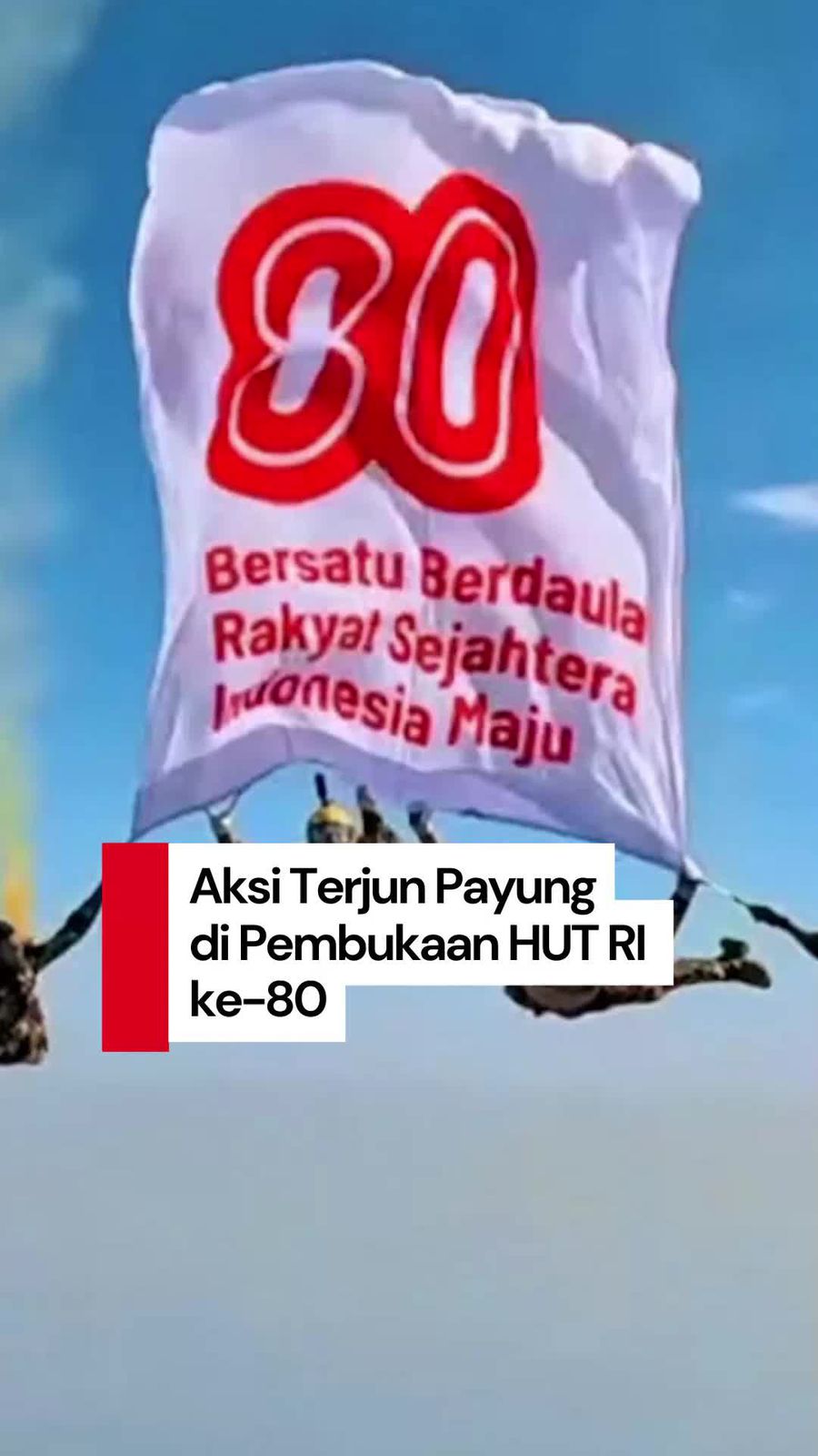 Video: Lihat Lagi Aksi Terjun Payung Kopassus di Upacara HUT RI ke-80