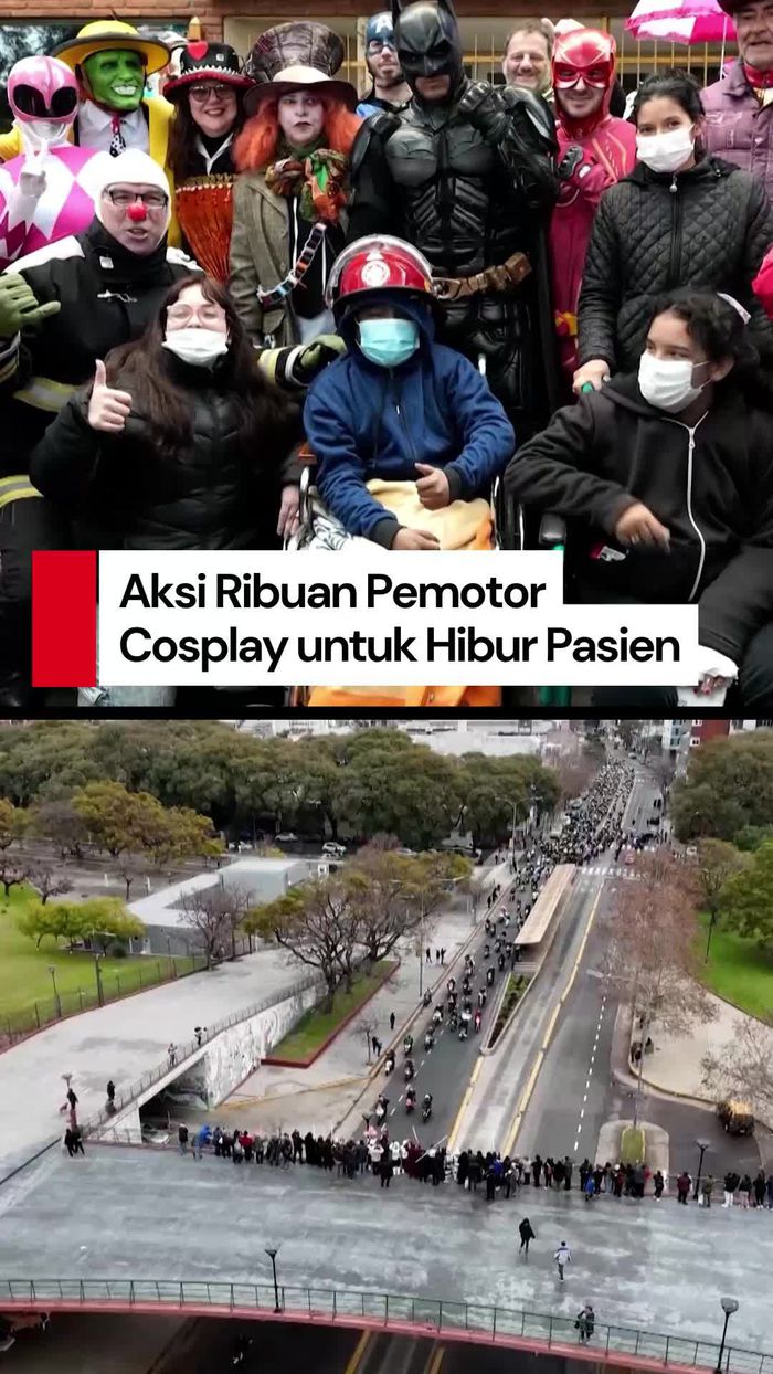 Video: Aksi Ribuan Pemotor Cosplay untuk Hibur Pasien Anak di Argentina