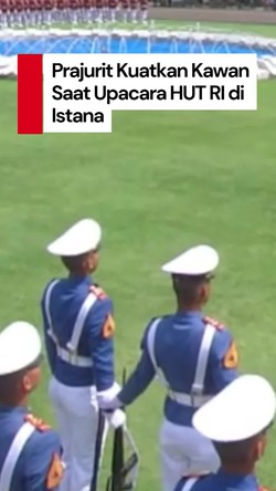Video: Ketika Prajurit Ini Kuatkan Teman di Tengah Upacara HUT RI di Istana