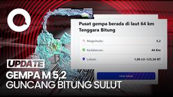 Video: Gempa M 5,2 Guncang Bitung Sulut, Tak Berpotensi Tsunami