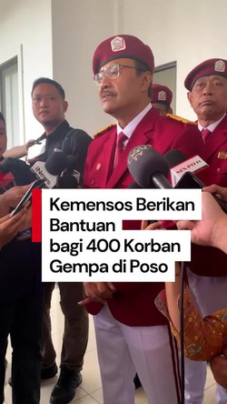 Video: Bantuan Kemensos untuk 400 Warga Terdampak Gempa di Poso