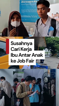 Video: Cerita Nur, Ibu yang Rela Antar Anaknya Cari Kerja di Job Fair Jaktim