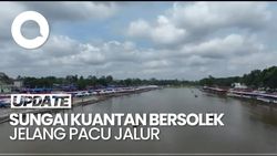 Video: Melihat Kejernihan Sungai Kuantan Jelang Pacu Jalur dari Lensa Drone