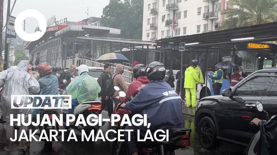 Video: Hujan Pagi-pagi, Jakarta Macet Lagi