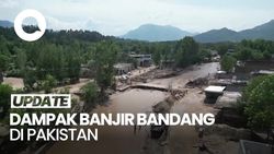 Video: Penampakan Kerusakan Seusai Banjir Bandang di Buner, Pakistan