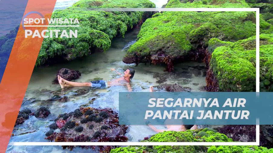 Kesegaran Maksimal di Air Pantai Jantur, Pacitan