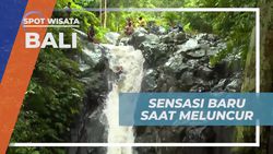 Sensasi Seru Meluncur Bebas di Air Terjun Bali
