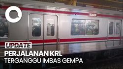 Video: Perjalanan KRL Terganggu Imbas Gempa M 4,9 Bekasi