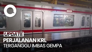 Video: Perjalanan KRL Terganggu Imbas Gempa M 4,9 Bekasi