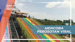 Serunya Bermain Perosotan Pelangi di Semarang