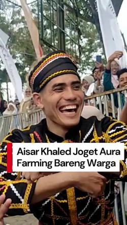 Video: Pecah! Aisar Khaled Joget Aura Farming di Festival Pacu Jalur Riau