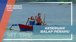 Keseruan Balap Perahu di Pantai Maimol, Alor