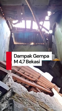 Video: Rumah Warga di Purwakarta Rusak Akibat Gempa M 4,7 Bekasi