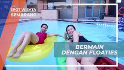 Serunya Bermain Floaties di Kolam Renang Penginapan Semarang