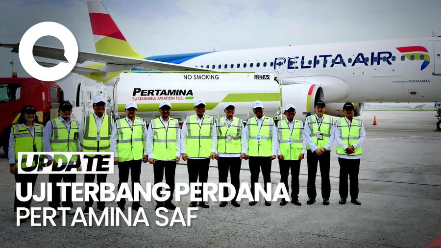 Pertamina Luncurkan Penerbangan Perdana Sustainable Aviation Fuel Berbahan Baku Minyak Jelantah