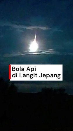 Video: Detik-detik Bola Api Muncul di Langit Jepang