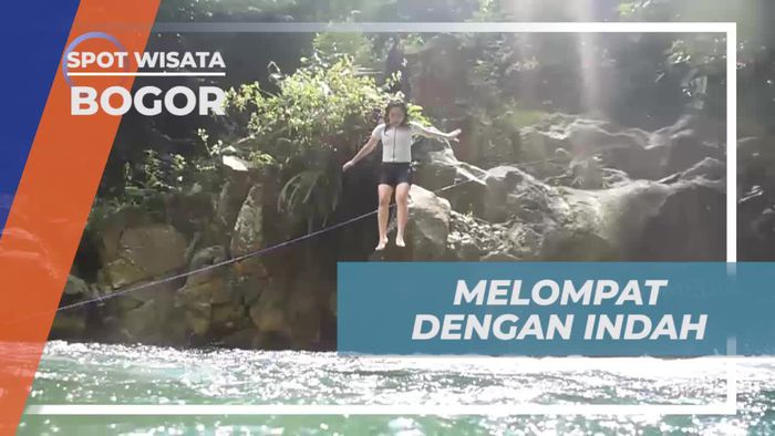 Melompat dengan Indah di Curug Cibaliung, Bogor