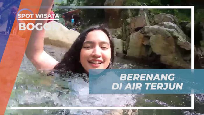 Berenang Segar di Air Terjun Curug Cibaliung, Bogor