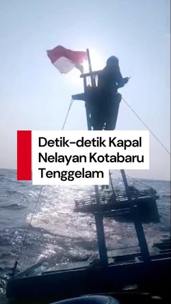 Video 4 Nelayan Kotabaru Selamat Usai Kapalnya Tenggelam di Selat Makassar