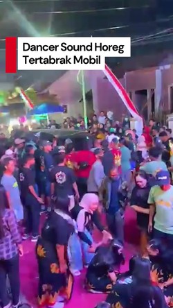 Video: Detik-detik Dancer Sound Horeg di Banyuwangi Tertabrak Mobil