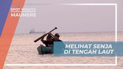 Melihat Keindahan Senja dari Tengah Laut di Pantai Waiara, Maumere