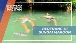 Berenang di Kejernihan Sungai Maroon, Pacitan