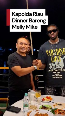 Video: Momen Kapolda-Gubernur Riau Makan Malam Bareng Rapper Melly Mike