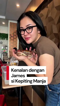 Video Inilah James! Kepiting Peliharaan yang Dimanjain Banget