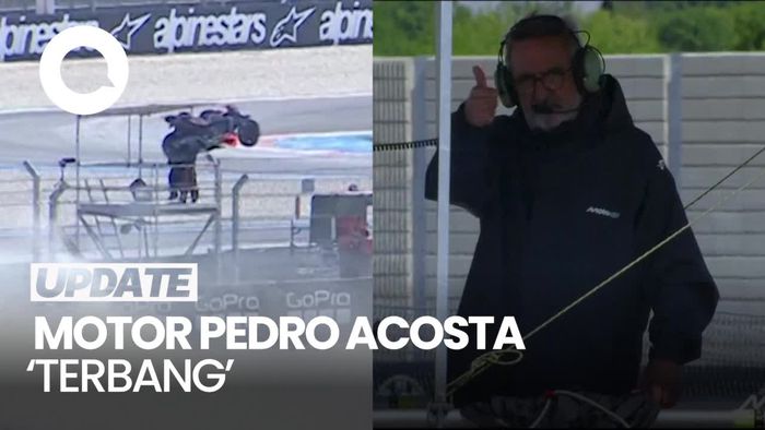 Video Detik-detik Motor Pedro Acosta Terbang Nyaris Tabrak Juru Kamera