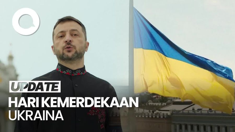 Video Ukraina Peringati Kemerdekaan, Zelensky: Kini Kita Lebih Kuat