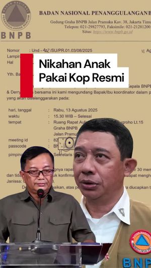 Video Heboh Surat Persiapan Nikah Anak Kepala BNPB