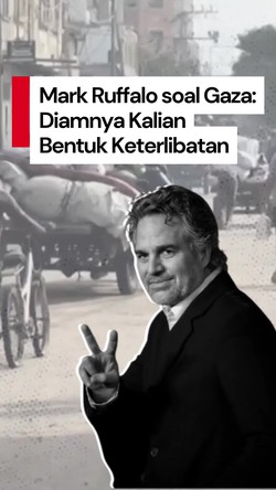 Video Sindiran Pedas Mark Ruffalo ke Pemimpin Dunia yang Diam Lihat Gaza