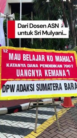 Video: Karangan Bunga Keprihatinan Dosen ASN untuk Ultah Sri Mulyani