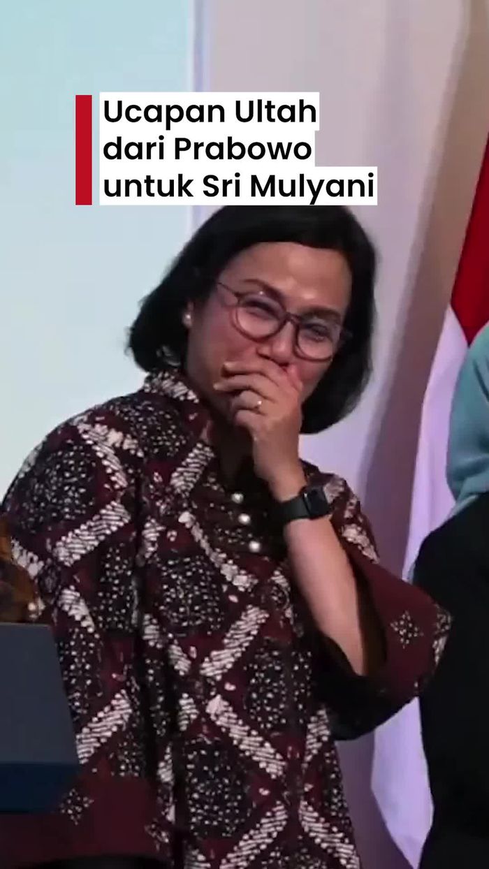 Video: Sri Mulyani Tersipu Dapat Ucapan Ultah dari Prabowo