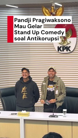 Video Pandji Pragiwaksono Gandeng KPK Gelar Stand Up Comedy Antikorupsi