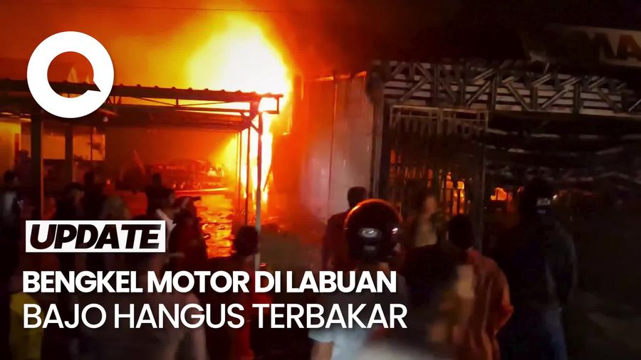 Video: Kebakaran Bengkel Motor di Labuan Bajo, Kerugian Mencapai Rp 6 M
