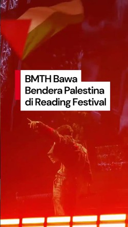 Video: Momen BMTH Kibarkan Bendera Palestina di Reading Festival