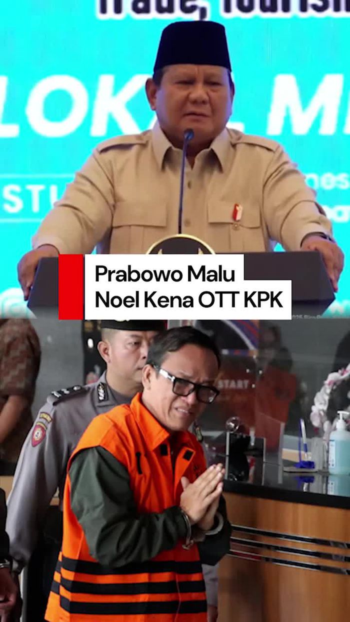 Video Prabowo Sindir Noel Kena OTT KPK: Saya Agak Malu