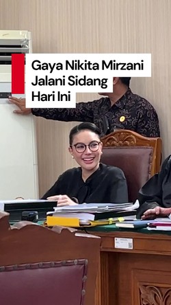 Video: Penampilan Nikita Mirzani dengan Rambut Dicepol di Sidang Hari Ini