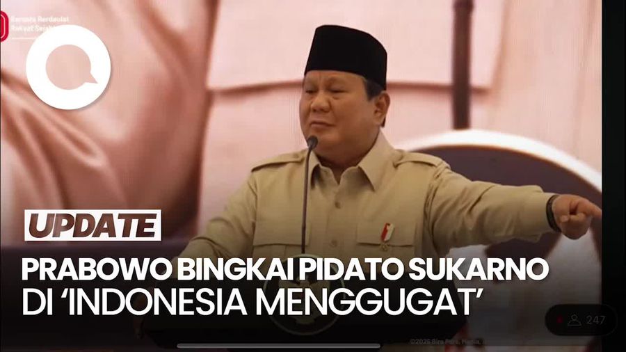 Video Prabowo Ngaku Bingkai Pidato Bung Karno: Tak Kalah Sama Orang PDIP