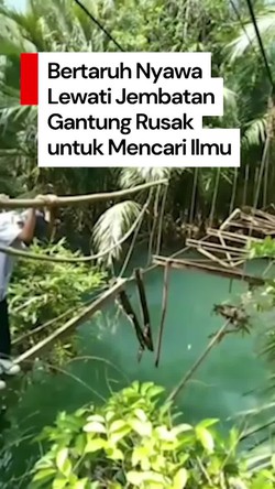 Video: Momen Pelajar di Lampung Bertaruh Nyawa Demi untuk Bersekolah