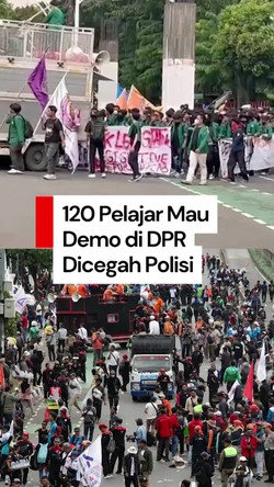 Video Polisi: 120 Pelajar Mau Demo di DPR Terprovokasi Ajakan Medsos