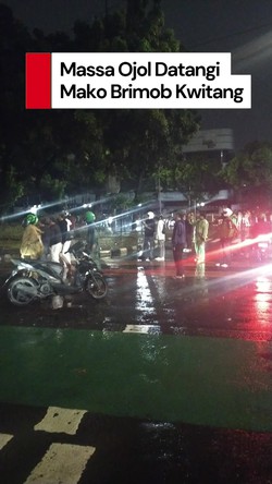 Video: Massa Ojol Kepung Mako Brimob Kwitang Buntut Rekan Tewas Dilindas