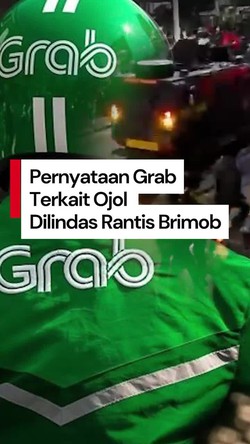 Video Grab Beri Santunan untuk Driver Ojol yang Dilindas Rantis Brimob