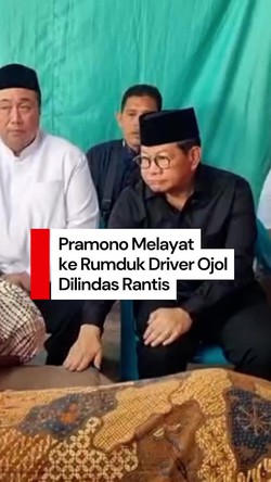 Video: Tangis Pramono saat Melayat Affan, Ojol yang Tewas Dilindas Rantis