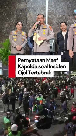 Video: Kapolda Metro Jaya Minta Maaf Ojol yang Ditabrak Mobil Brimob Tewas