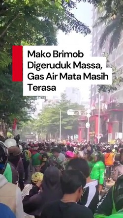 Video Situasi Mako Brimob: Massa Masih Bertahan-Ada Sisa Gas Air Mata