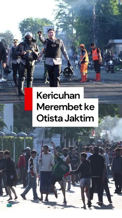 Video: Ricuh di Senen Merembet ke Otista Jaktim, Massa Sempat Bakar Ban